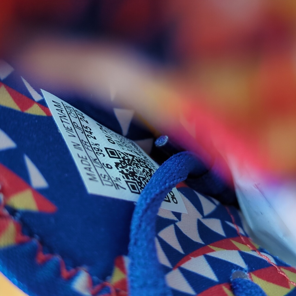 NIB FARM Rio Cloudfoam Pure SPW Shoe Adidas Collab Women's 7.5 Abstract Print - Picture 9 of 16